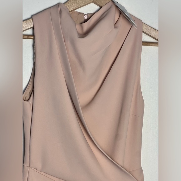 Lane JT Womens Cocktail Pintuck Dress S Blush Pink Avant Garde Occasion Pleated - Picture 8 of 17